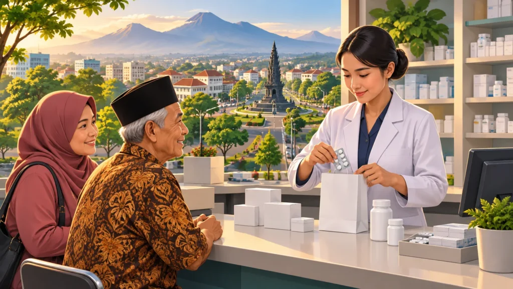 Ilustrasi persiapan pengambilan obat Program Rujuk Balik di apotek
