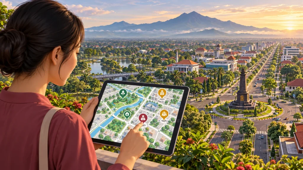 Ilustrasi memeriksa daftar apotek online dan lokasi di Blitar